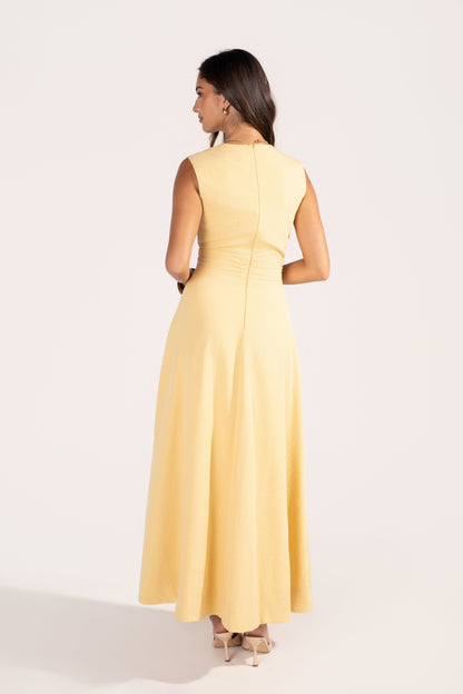 Davinae Yellow Maxi Day Dress