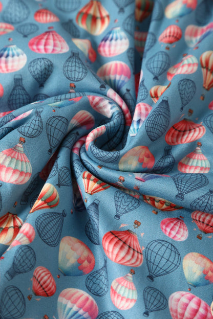 Matilda Hot Air Balloon Wrap Dress In Blue
