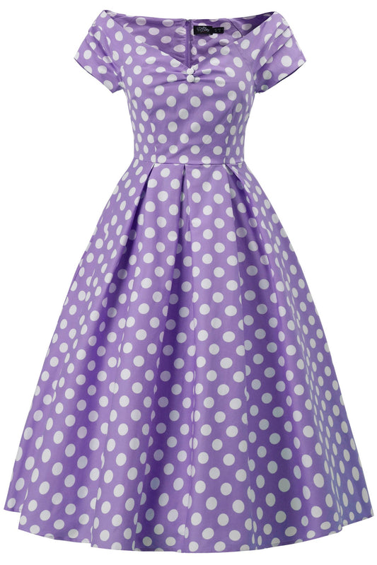 Lily Lilac Off Shoulder Spot Dress