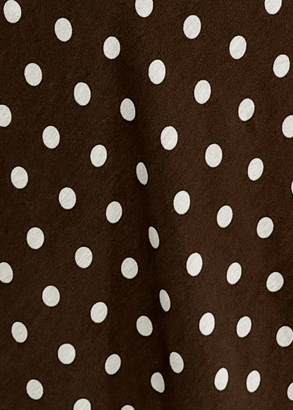 Good Intentions Cut Out Back Polka Dot Maxi Dress - Brown