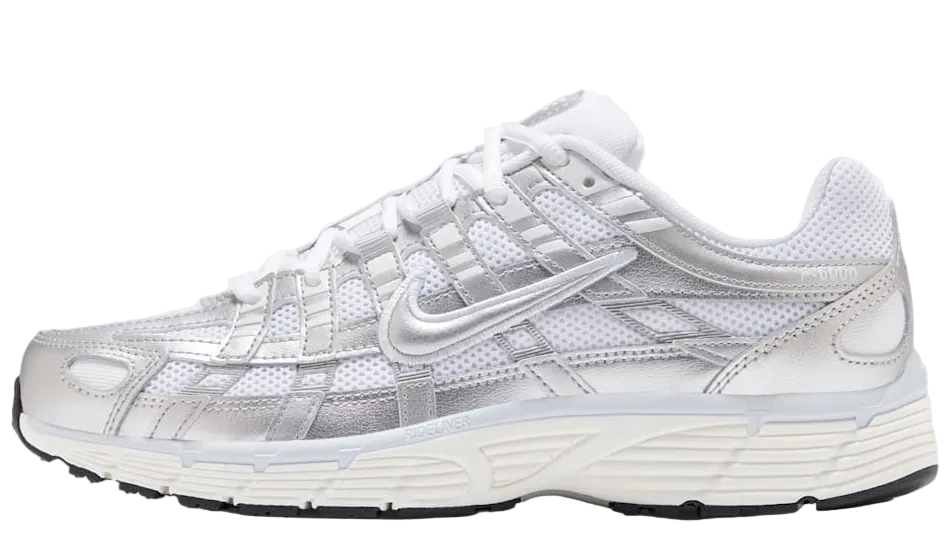 P 6000 White Blue Tint Sail Metallic Silver (Women's)