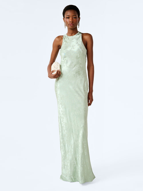 Jai Jacquard Dress in Sage