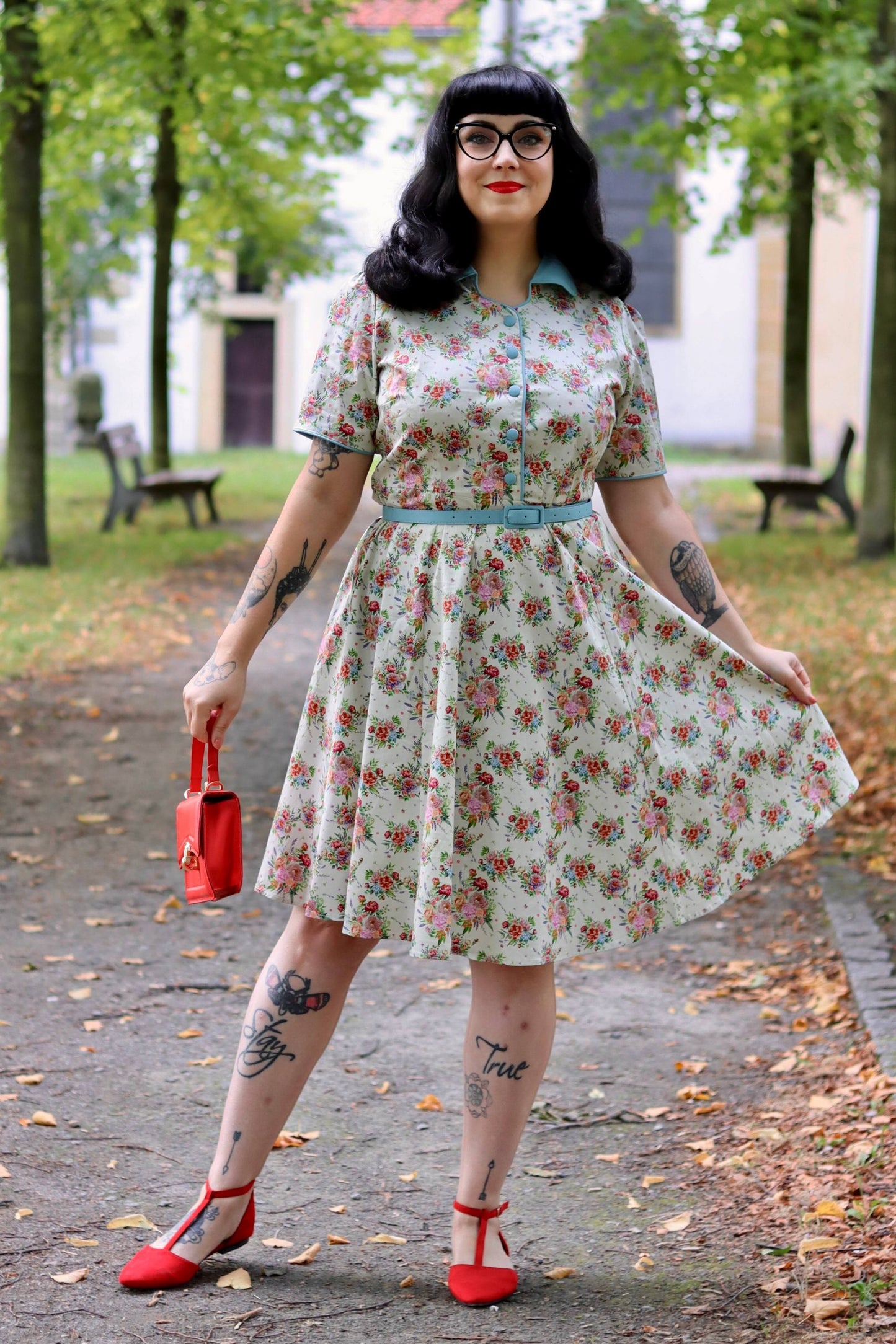 Penelope English Garden Shirt Dress In White