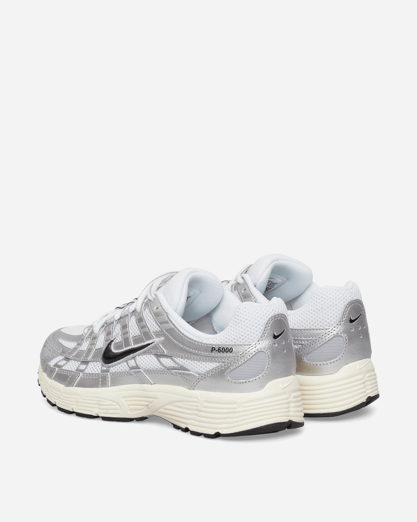 P-6000 Sneakers White / Metallic Silver