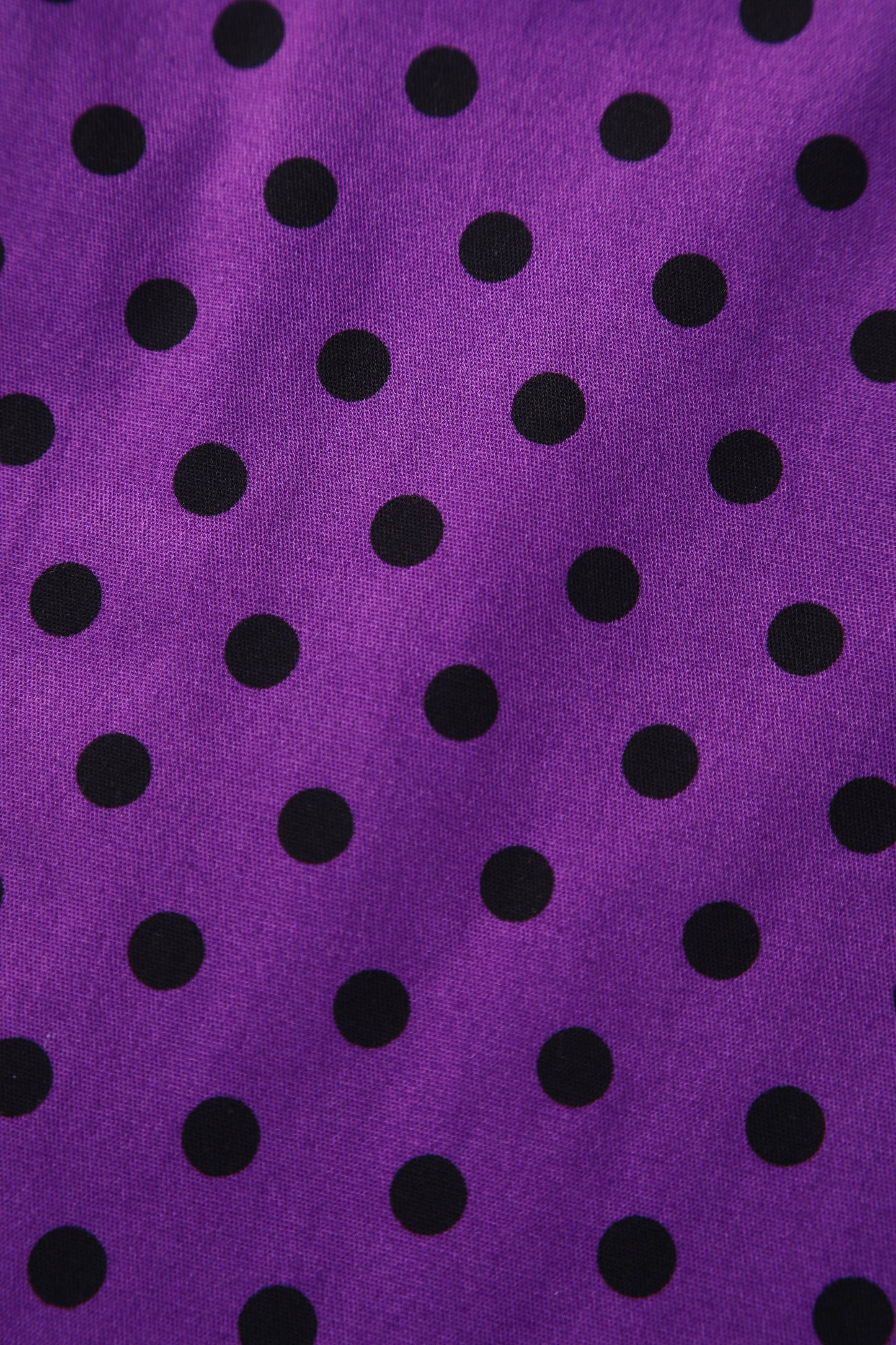 Judith Pleated Black/Purple Dress With Polka Dots