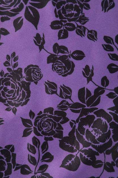 Grace Purple Rose Pleated Bust Dress