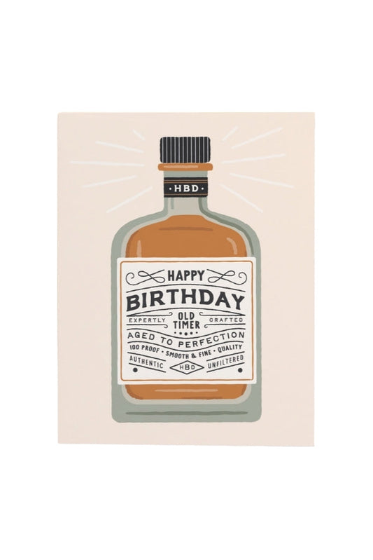 Happy Birthday Whiskey Greeting Card