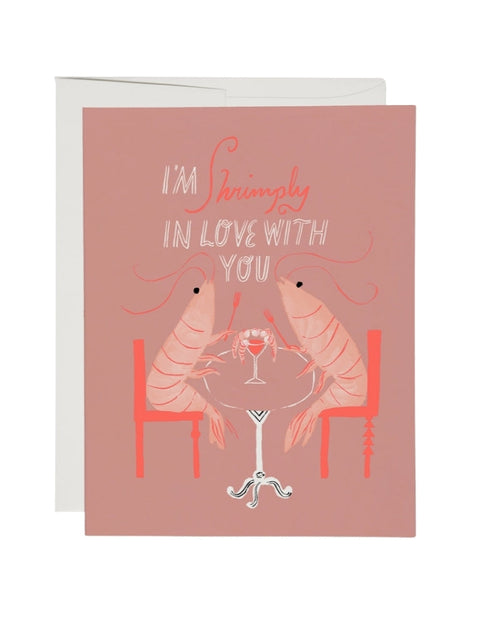 The Shrimply In Love With You Greeting Card