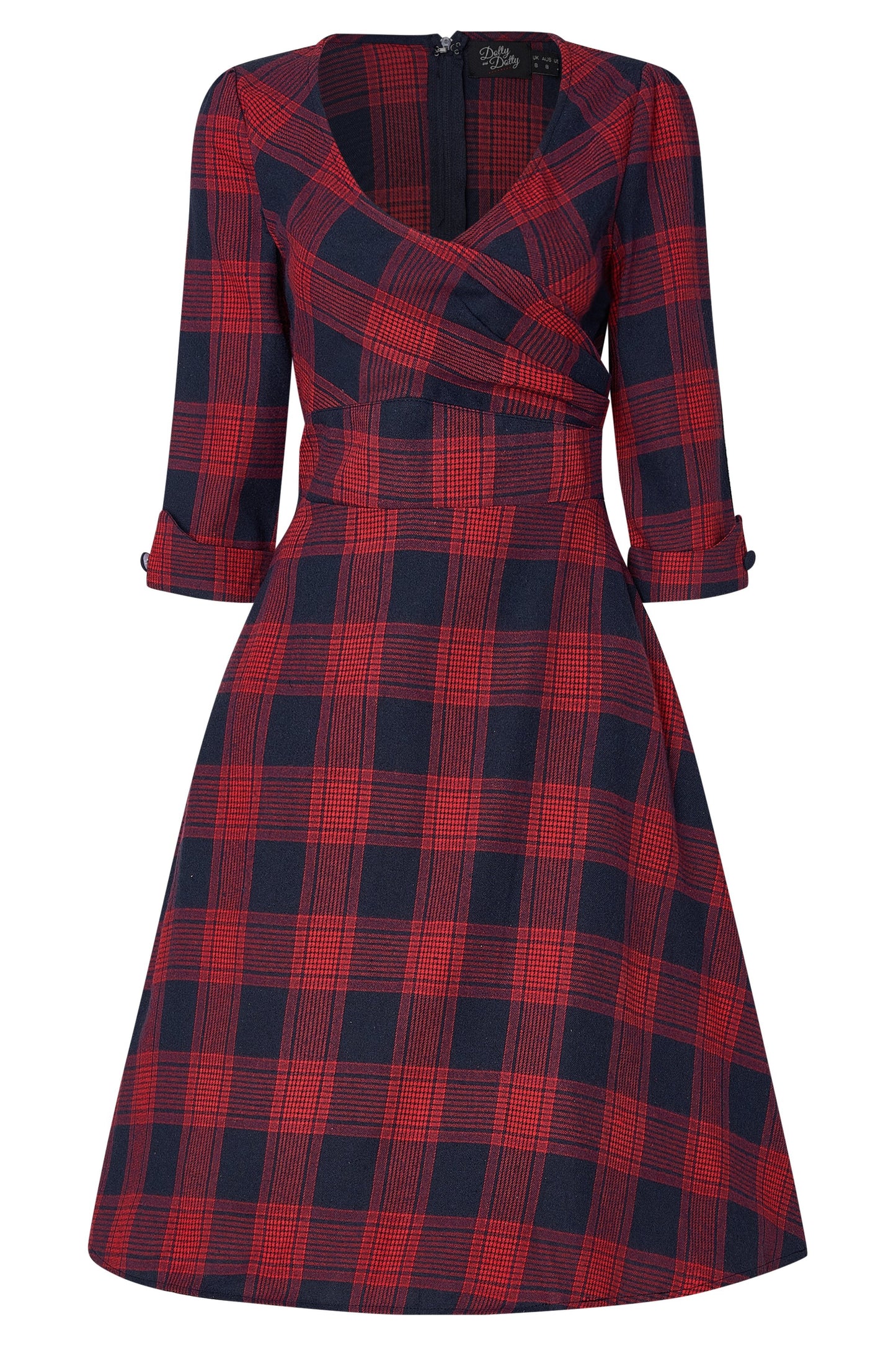 Katherine Red Tartan Swing Dress