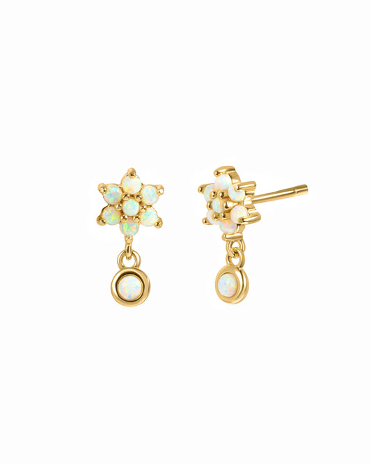 Dangling Opal Stud Earrings