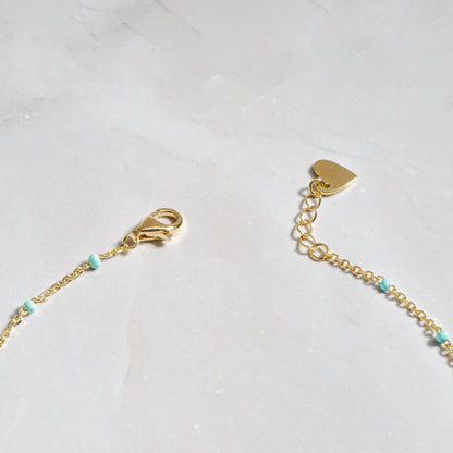 Turquoise Beaded Anklet