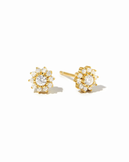 CZ Dainty Flower Studs