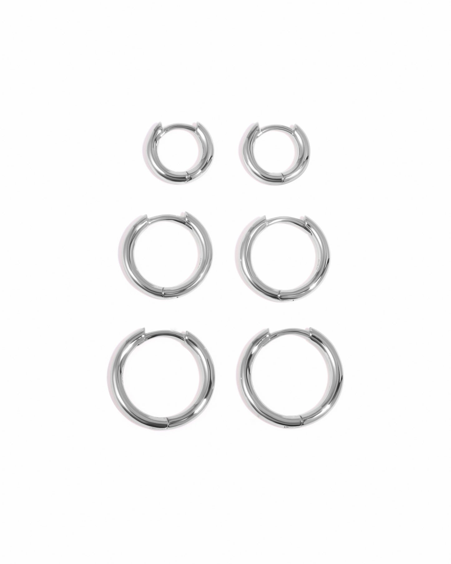 3 Hoop Earrings Set