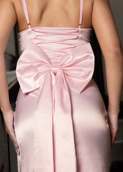 Timeless Statement Bow Gown - Pink