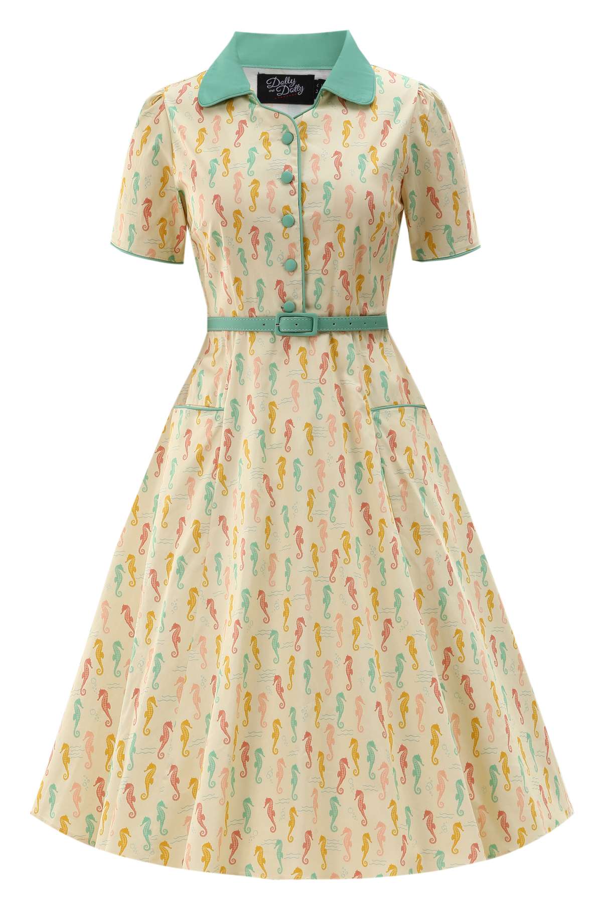 Mabel Seahorse Midi Shirt Dress
