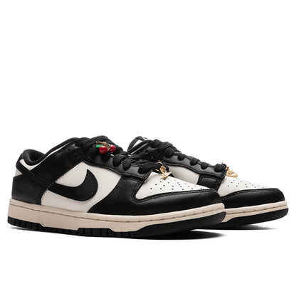 Women's Dunk Low 'Panda Cherry Charm' - Sail/Black/Pale Ivory/Metallic Gold