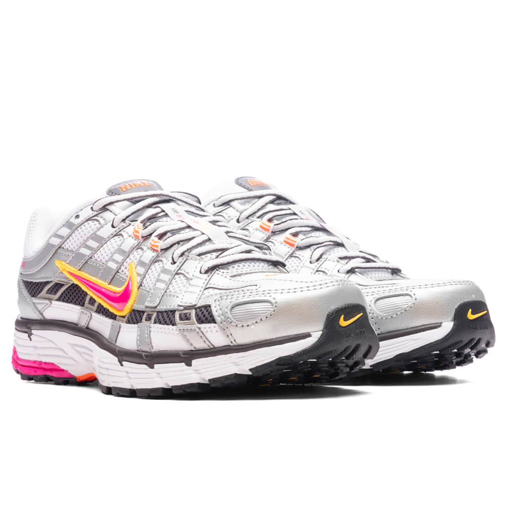 Women's P - 6000 - White/Laser Fuchsia/Metallic Platinum