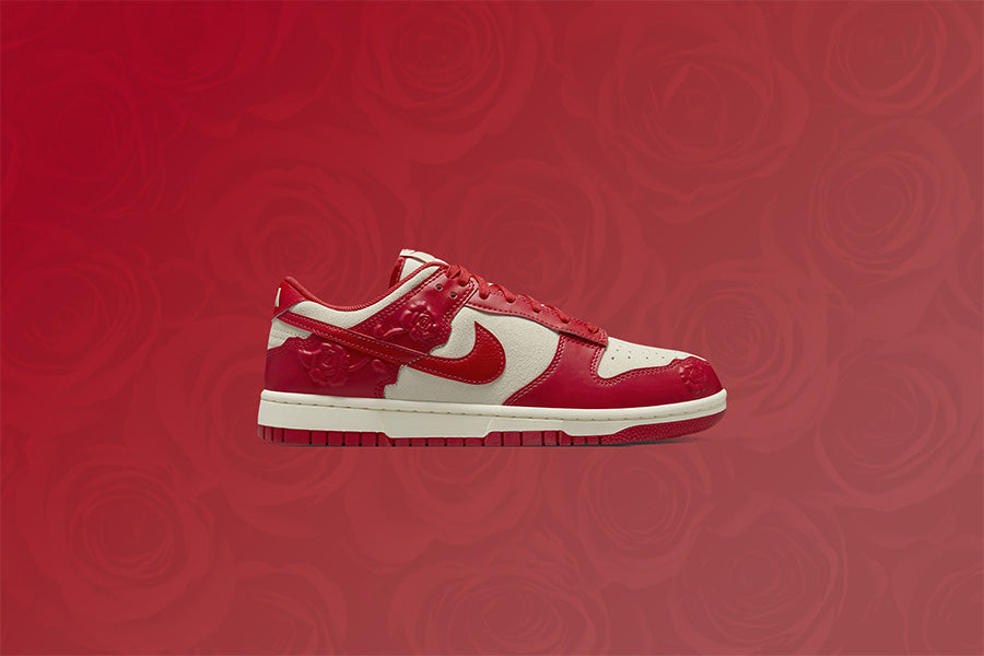Women's Dunk Low 'Red Roses' - Coconut Milk/University Red/Pale Ivory