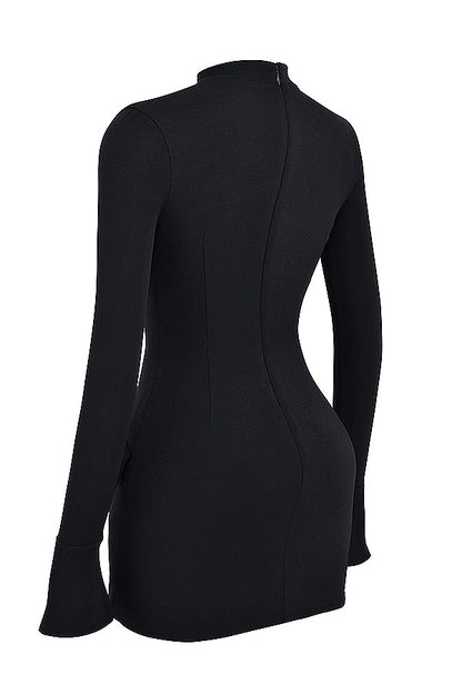 black mini dress