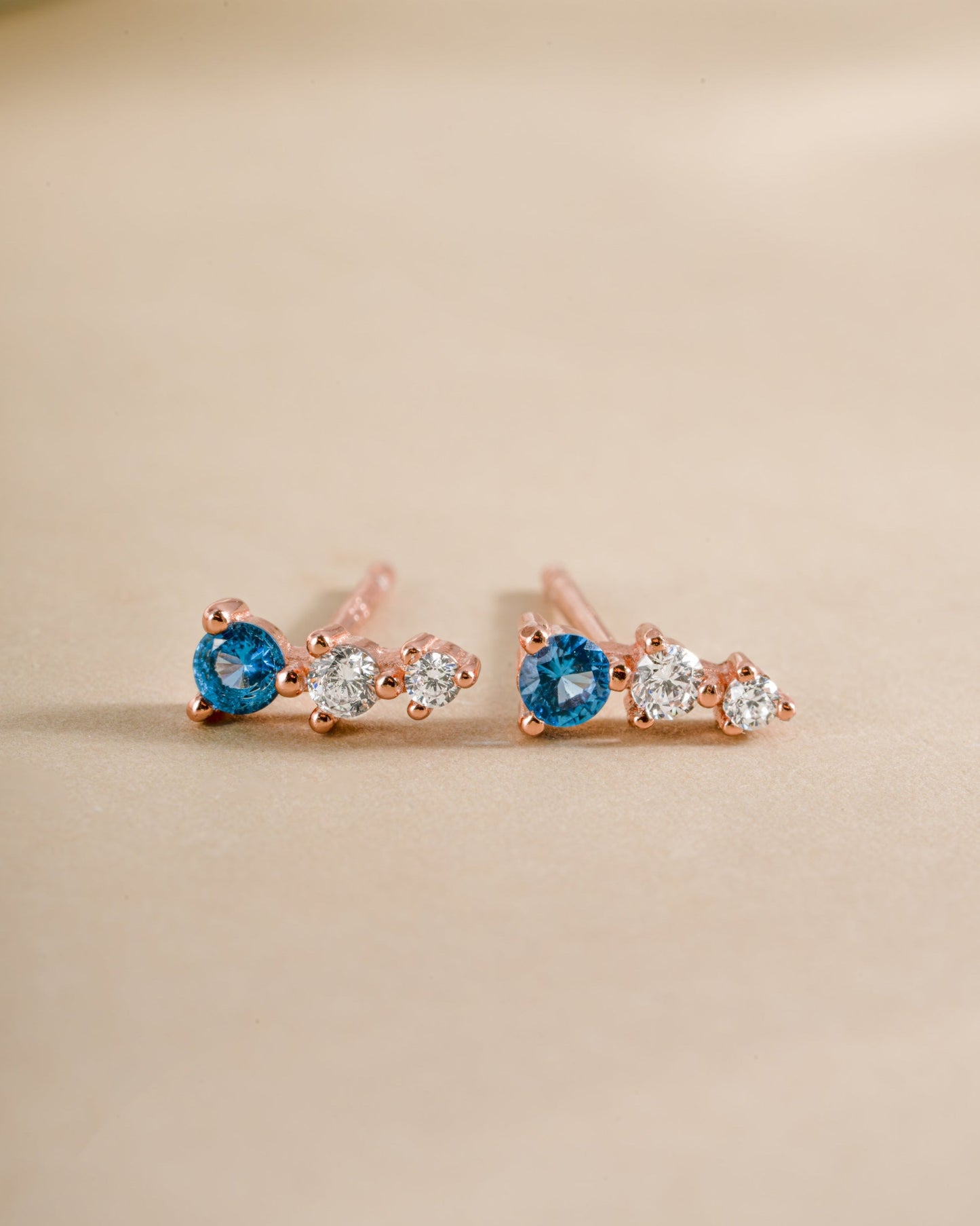 Aqua & Diamond Ear Climber