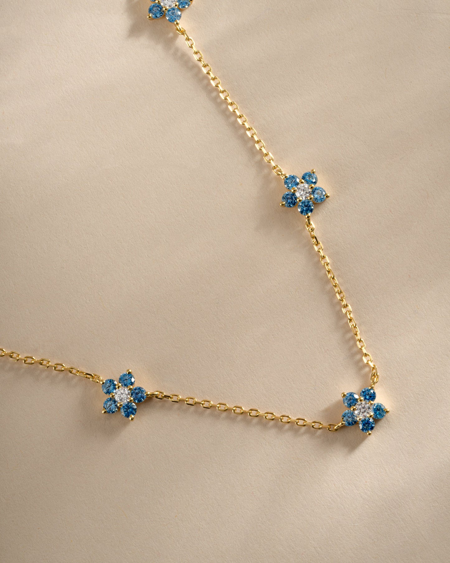 Aqua Flower Necklace