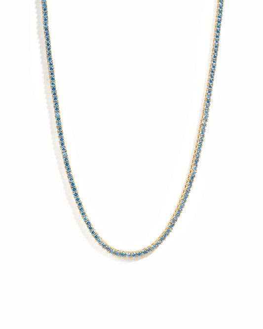 Aquamarine Tennis Necklace
