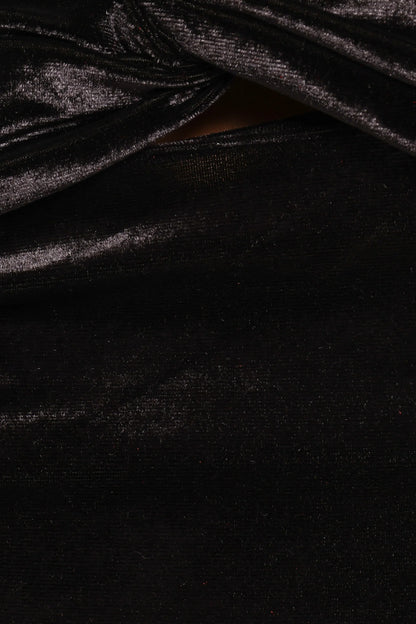 Rita Velvet Off Shoulder Top - Black