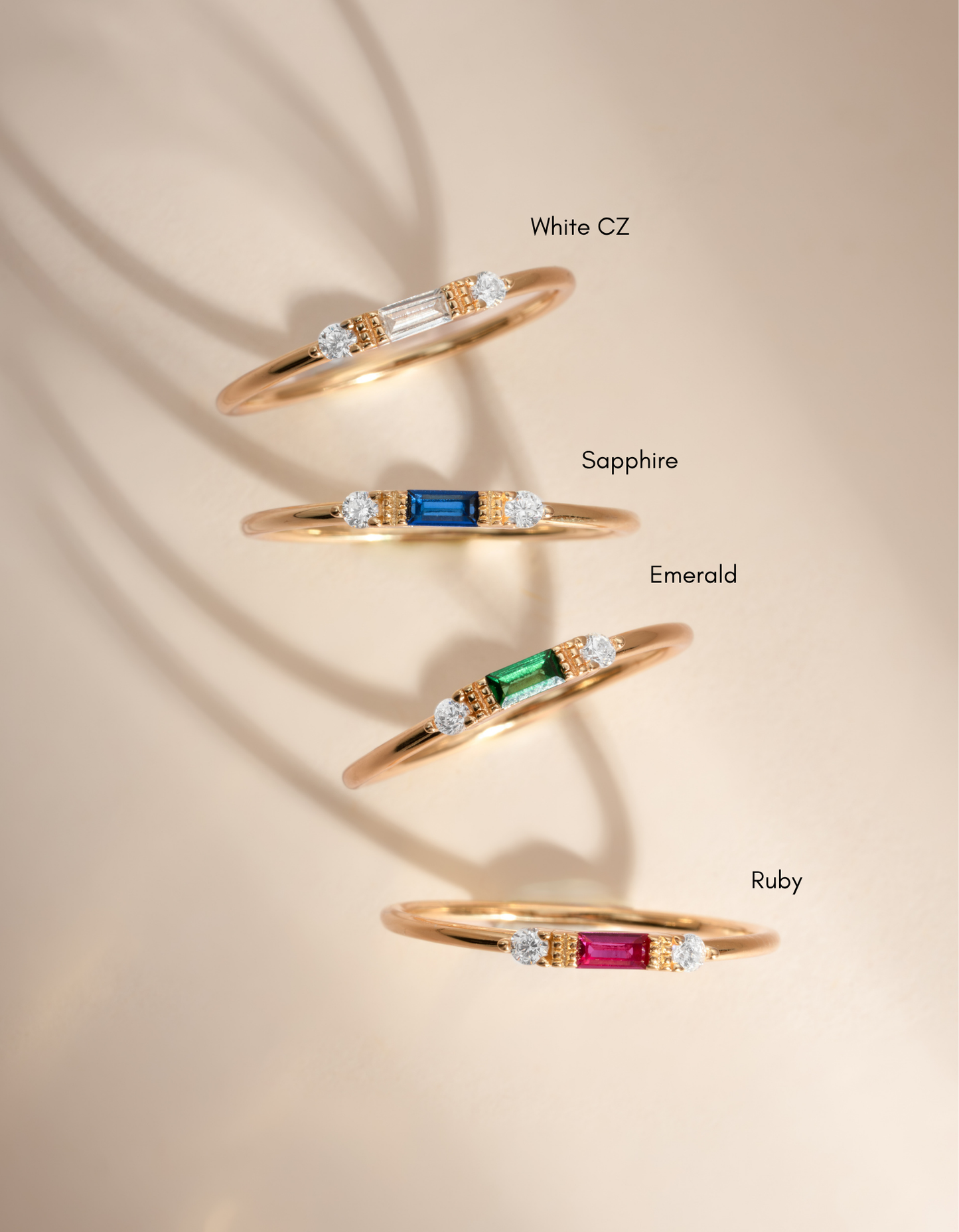 Emerald Baguette Ring