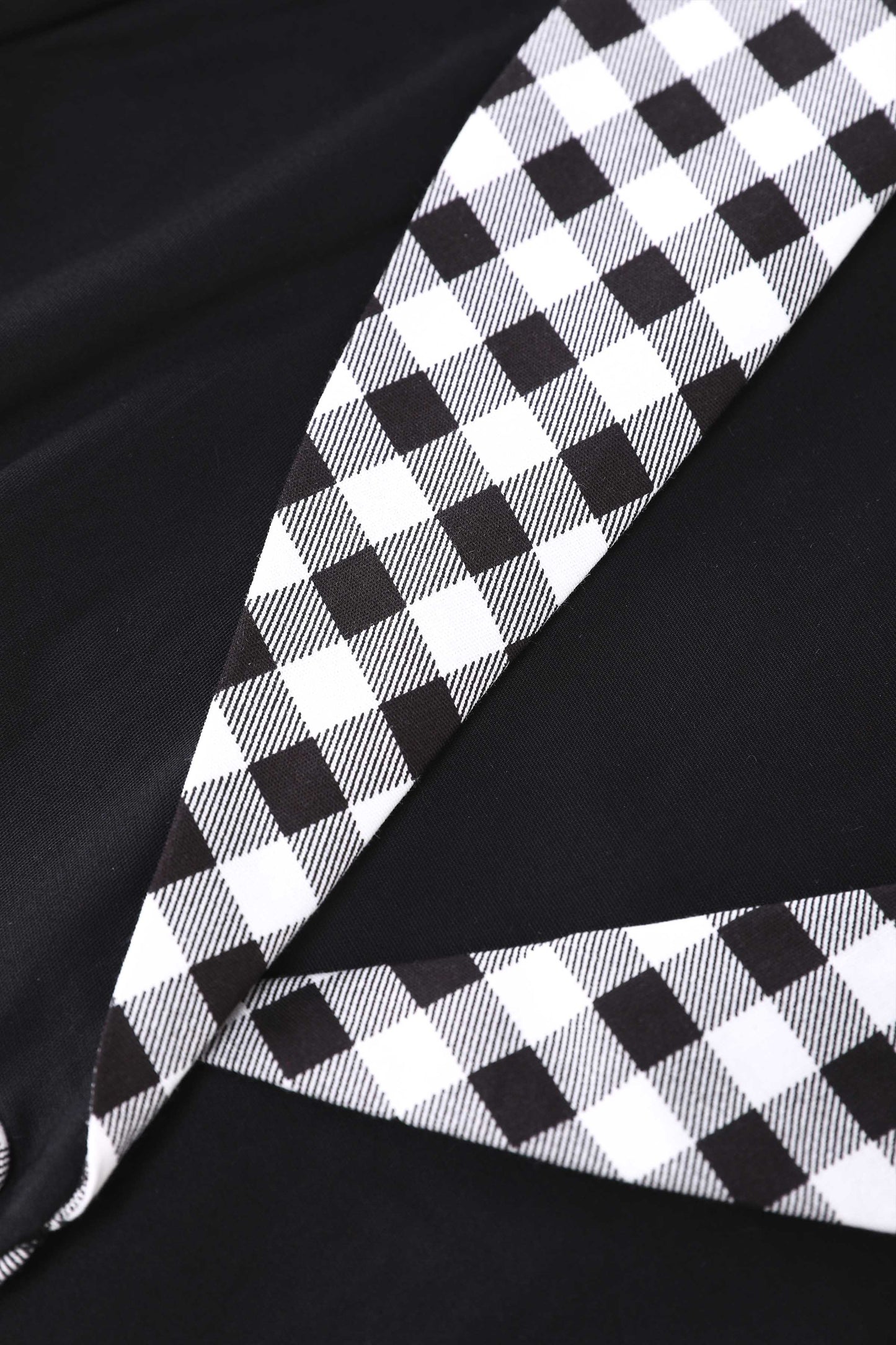 Mollie Black Full Circle Shirt Dress With Gingham