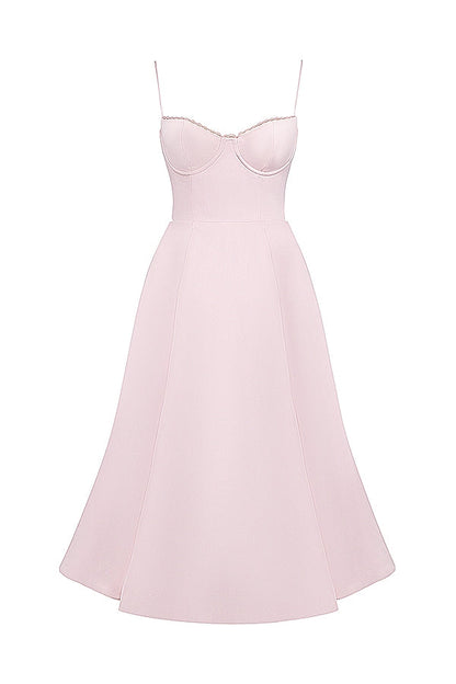 ballerina pink midi dress