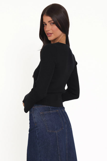 Rosienna Knit Top - Black