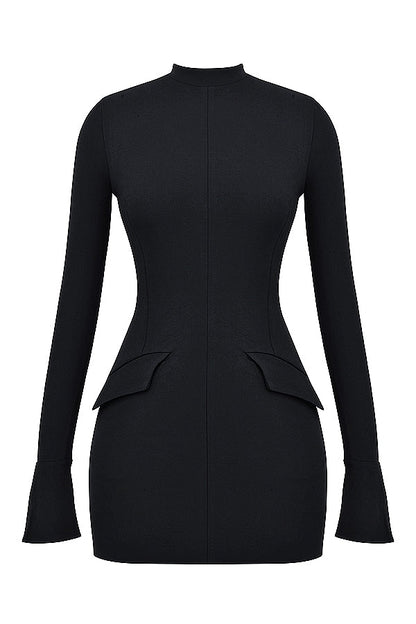 black mini dress