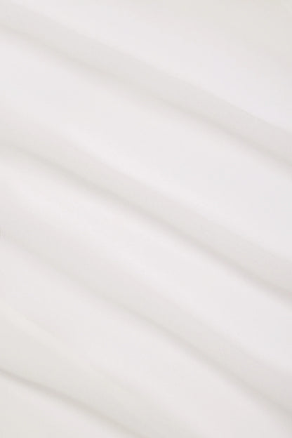 Cowl-Neck Mini Dress in White