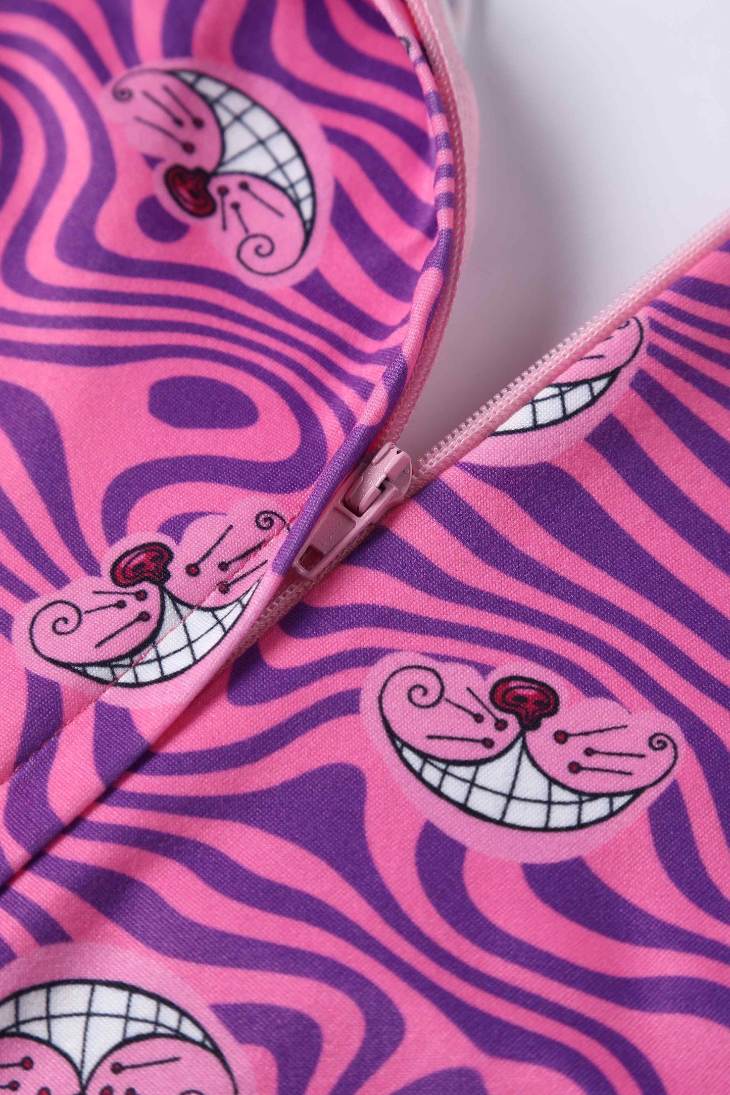 Billie Cheshire Cat Smile Pink Long Sleeved Dress
