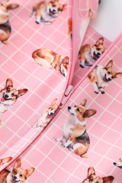 Amanda Corgi Pink Swing Dress