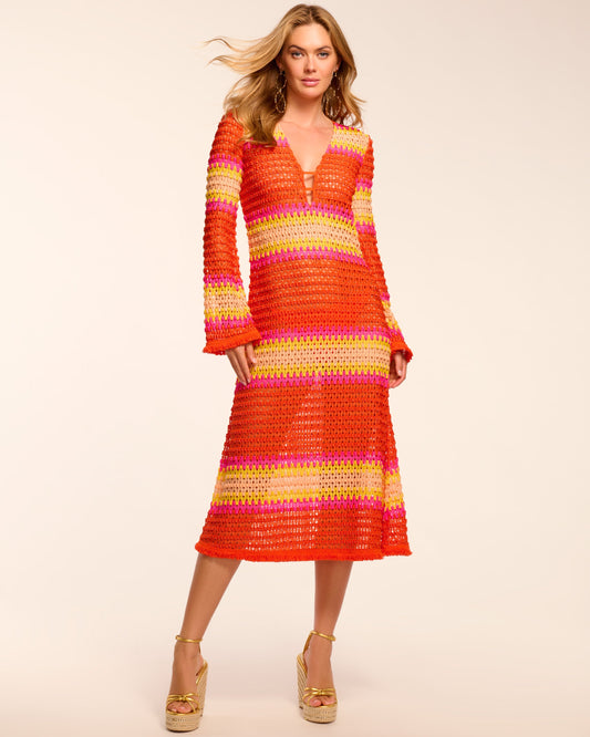 Hannah Crochet Coverup Midi Dress