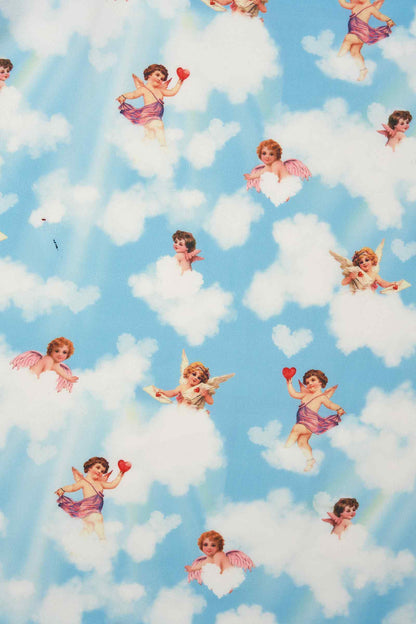 Amanda Light Blue Clouds Cupid Swing Dress