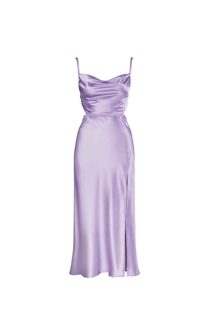 Fay Satin Cocktail Midi Dress