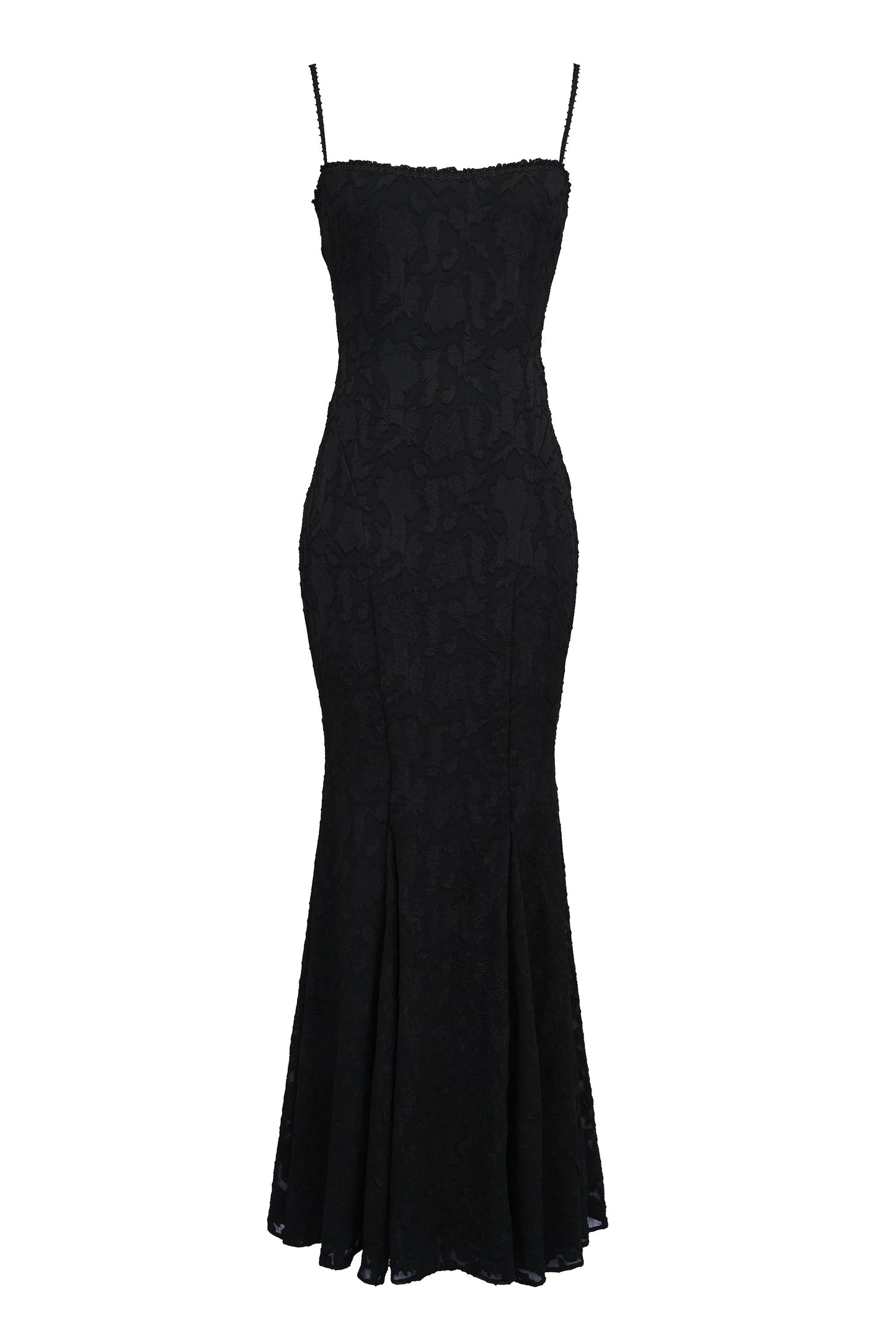 black lace maxi dress