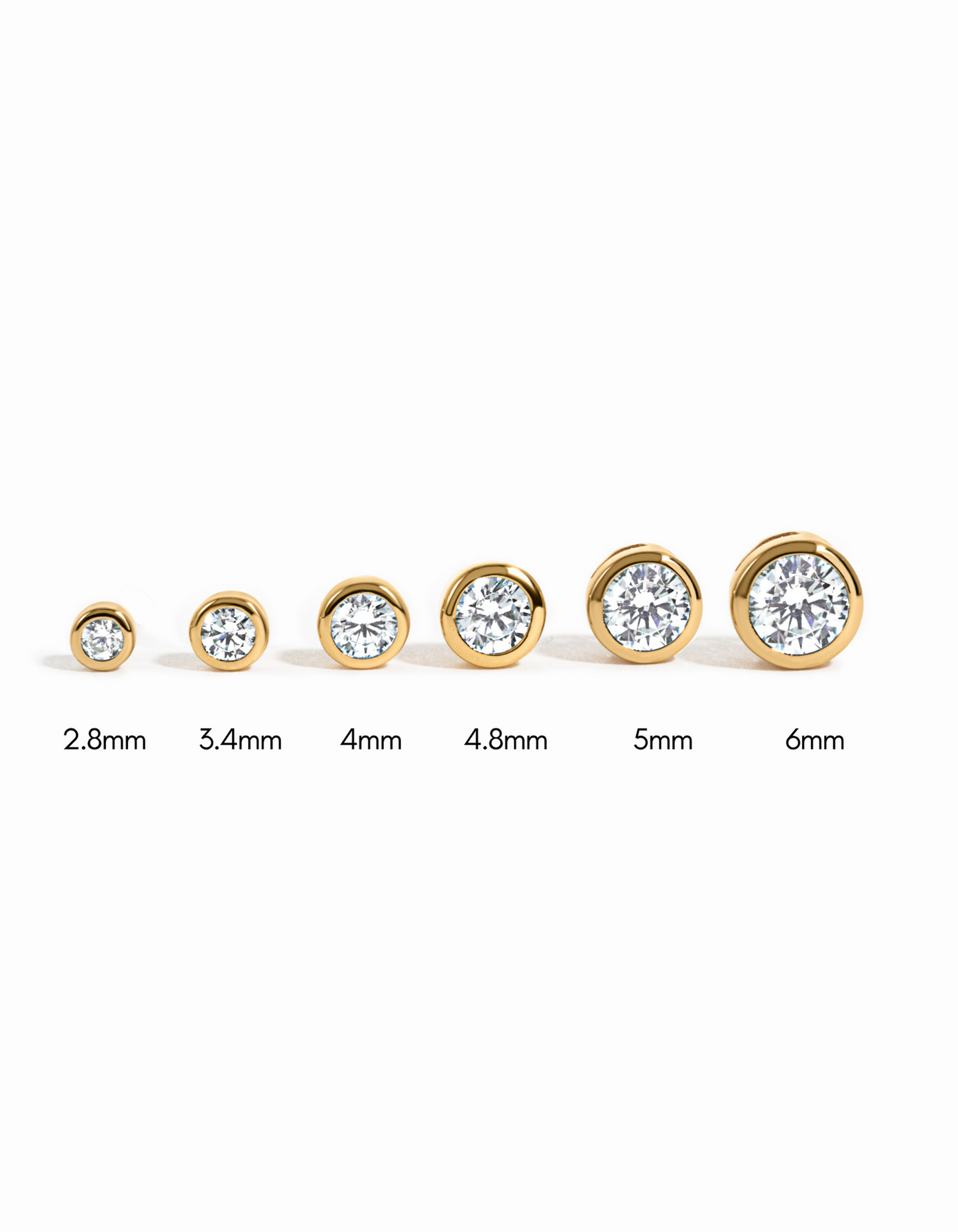 Bezel Stud Earrings