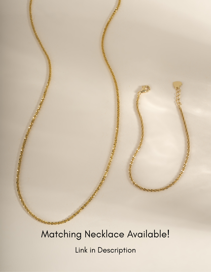 Diamond Cut Rope Chain Bracelet