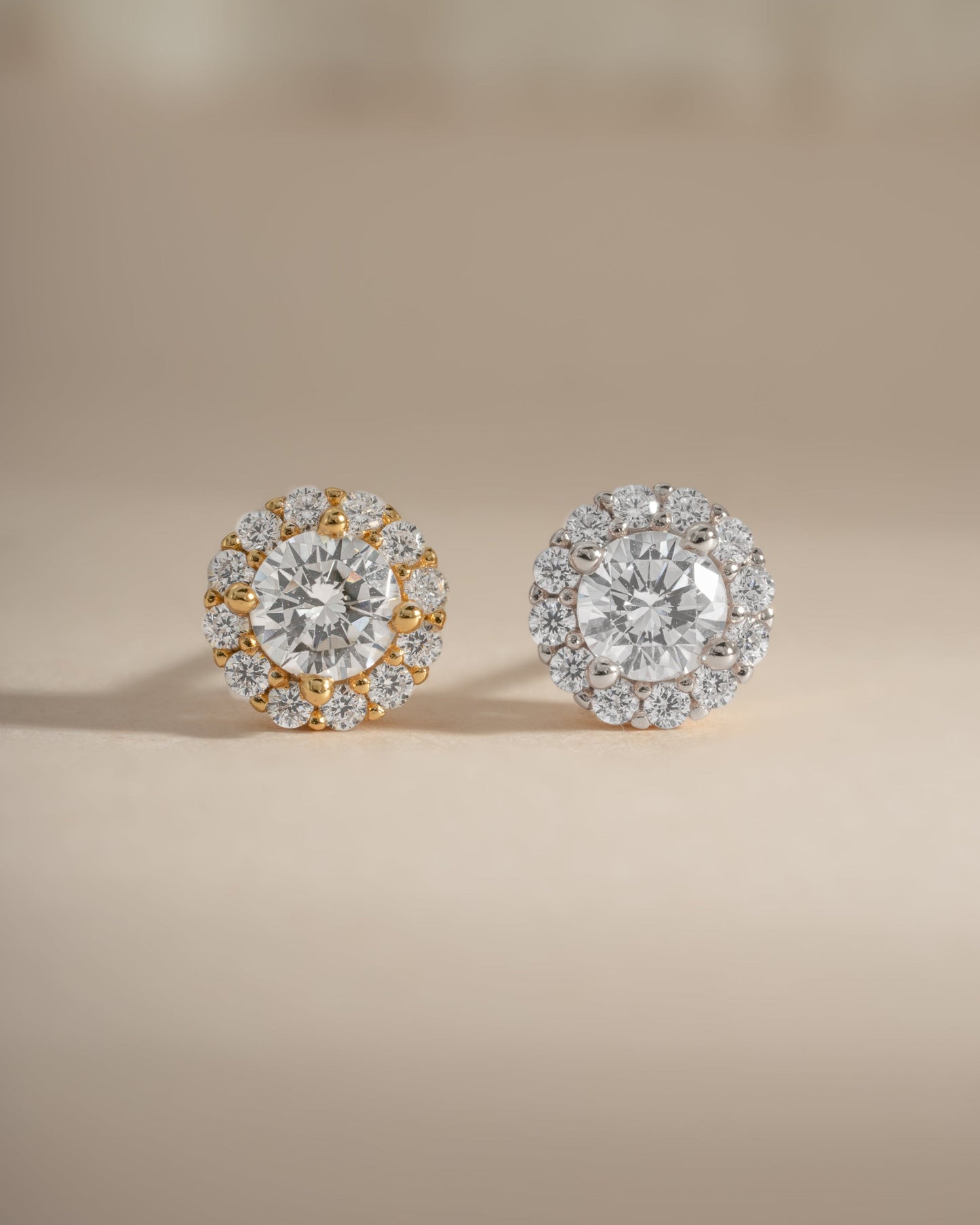 Diamond Halo Studs