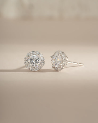 Diamond Halo Studs