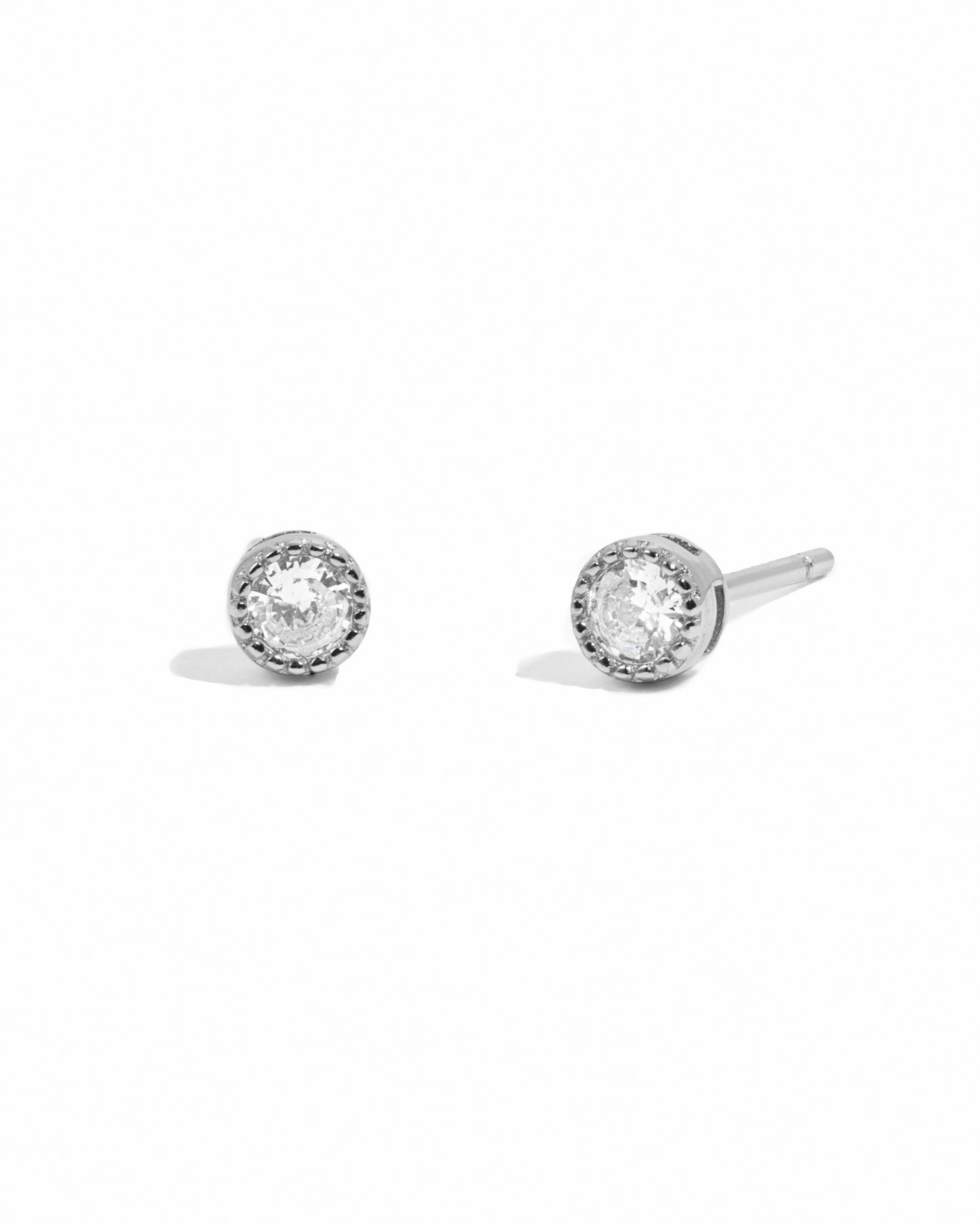 4mm Diamond Stud Earrings