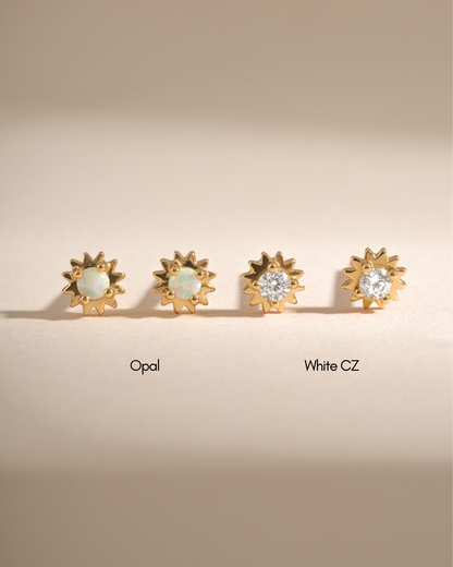 CZ Tiny Sunburst Studs