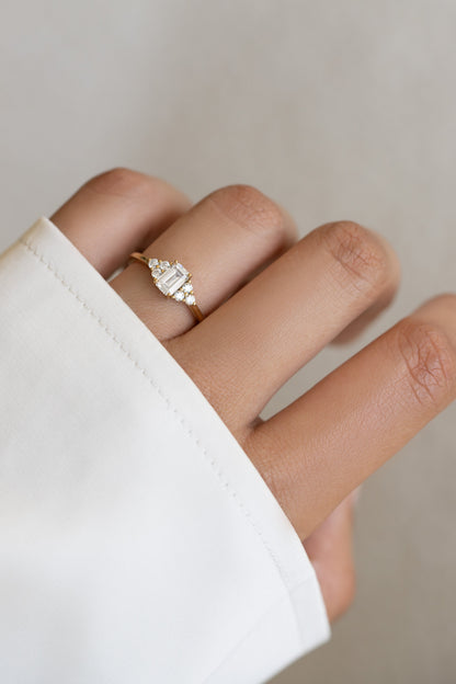 Emerald Cut Stacking Ring