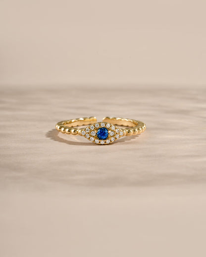 Adjustable Evil Eye Ring