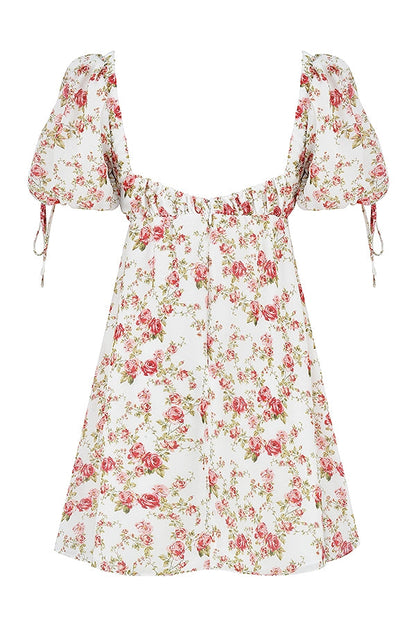 rose print mini dress - sale
