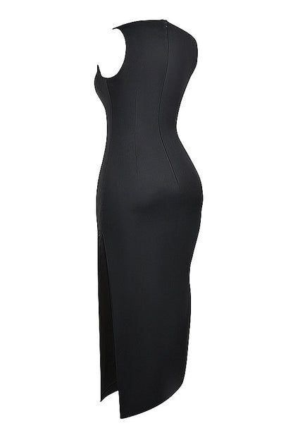 black maxi dress