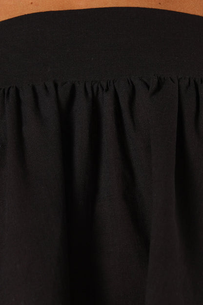Raye Ruffle Strap Top - Black